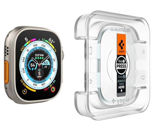 SPIGEN Szkło Hartowane Glas.TR EZ-FIT 2-pack do Apple Watch Ultra - 1089062 - zdjęcie 2